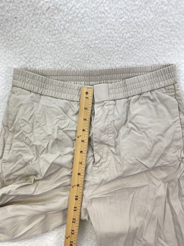 COS Tapered Trousers Men’s 32R Beige Elastic Waist Cotton Blend Casual Pants - Picture 3 of 7