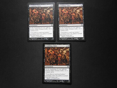 3x Crumbling Ashes LP [Eventide] Mtg Magic Free Tracking!