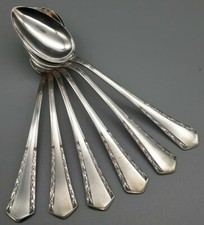 6 Jugendstil Kaffeel&ouml;ffel Teel&ouml;ffel 800er Silber Sachse & Kohl G&ouml;rlitz (ABP)