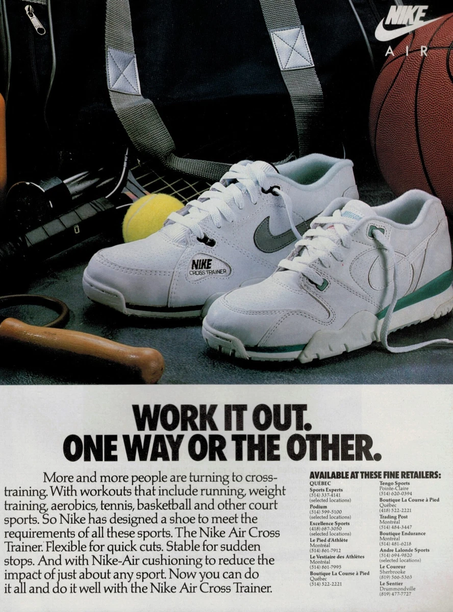 1988 NIKE AIR Cross Trainer : Magazine Print AD