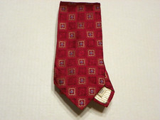 JOHN W. NORDSTROM GEOMETRIC/RED men's tie 100 Silk Made in USA