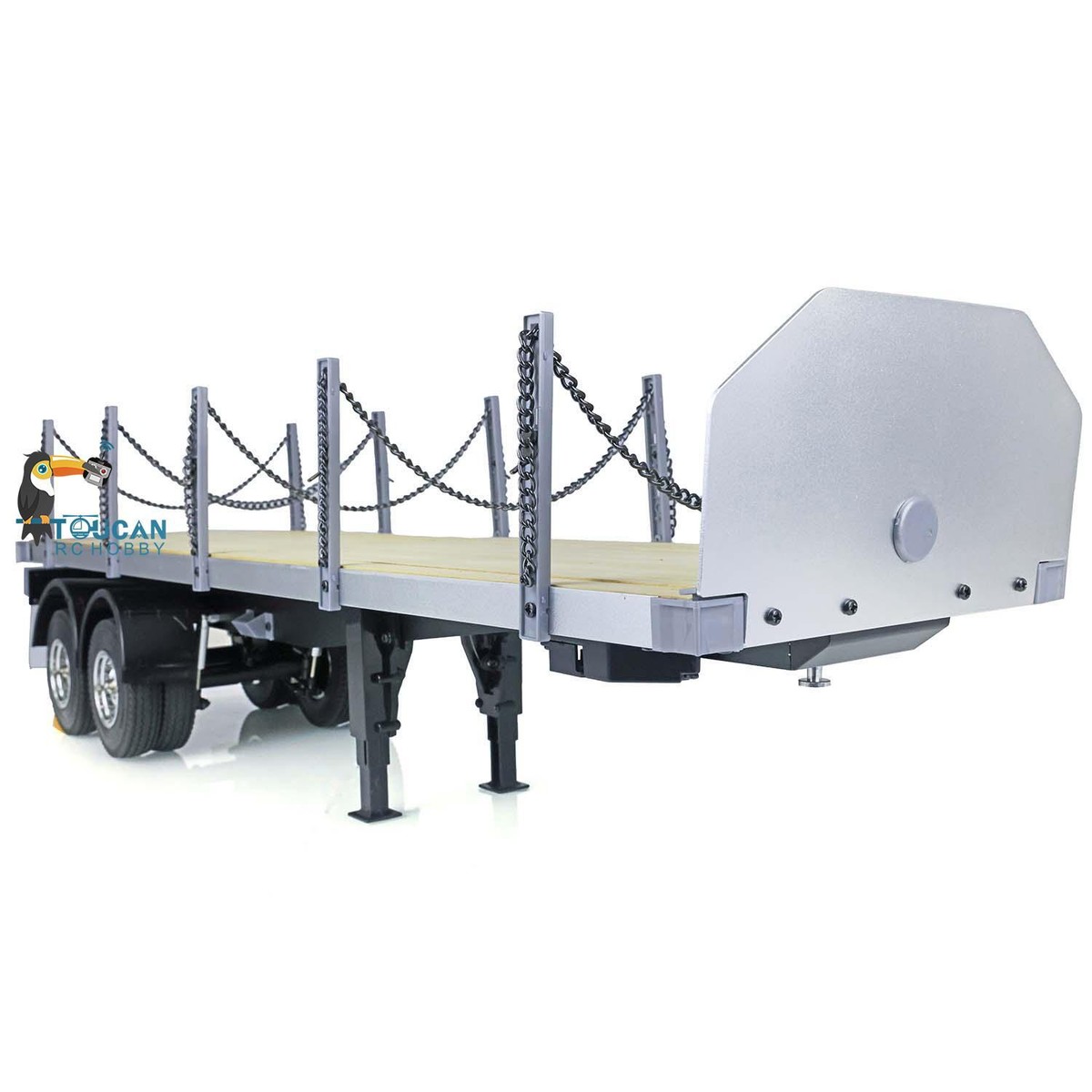 TOUCANRC 1/14 RC Semi Trailer DIY Tractor Flatbed 2Axle Truck for