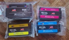 Generic 951/950XL-  2 X Cyan Magenta Yellow Black Ink Cartridges