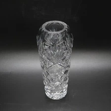 Gorham Florentine Crystal Vase Hand Cut 24% Leaded 7"T - Tapered Rim - Vintage