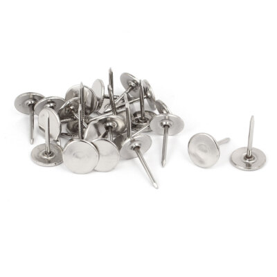 25Stk.Polsternägel 11mm Kopfdurchmesser 17mm Metall Runde Reißzwecken Silber