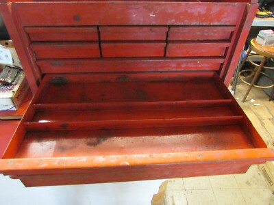 Vintage Red Snap On KRA-59C KRA59C 9 Drawer Top Toolbox Chest 1977