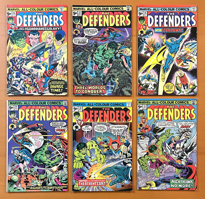 Defenders #26, 27, 28, 29, 30, 31, 32, 33, 34 & 35 (Marvel 1975) 10 x Bronze Age