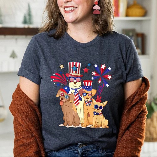 4th Of July Patriotic Gnome American Flag Colored Gnome For Men Women T-Shirt - Picture 5 of 22
