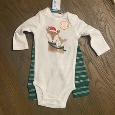 Carter's 3 Months Christmas Reindeer 2pc Bodysuit  Pant Set Just One You NWT