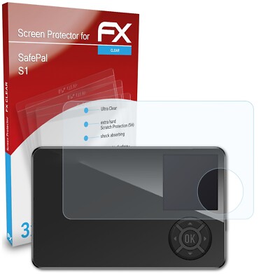 atFoliX 3x Displayschutzfolie für SafePal S1 Schutzfolie klar Folie