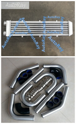 640x140x78mm Turbo Universal Aluminum Intercooler 2 Inlet Outlet 50mm SEALICE OFF PIPE ROD & PLATE