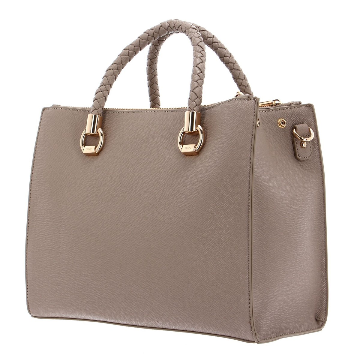 LIU JO Manh Satchel Double Zip M Handtasche Tasche Arenaria  