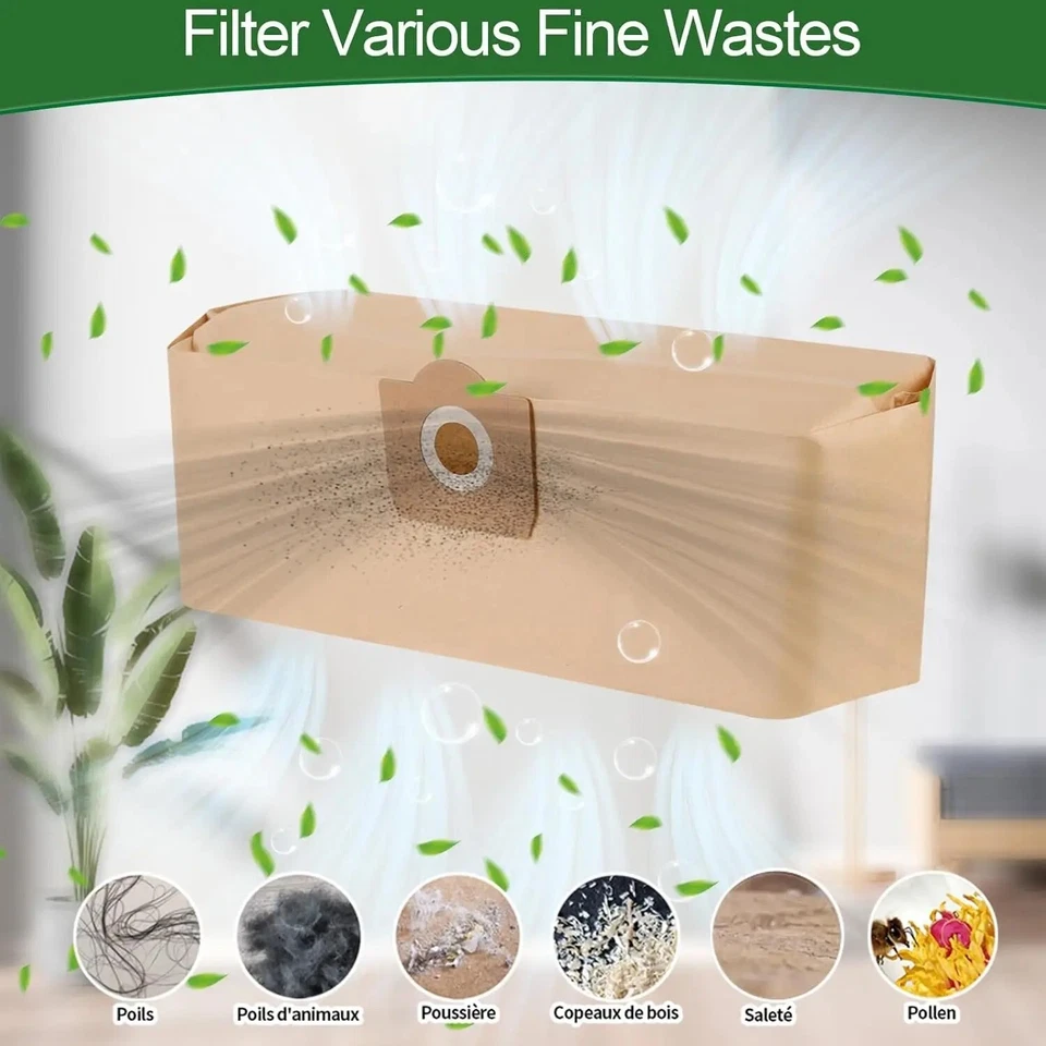 Vacuum Cleaner Dust Bags For Karcher 6.959-130.0 A2204 WD3300 MV3 WD3 Wet & Dry - Image 2 of 4