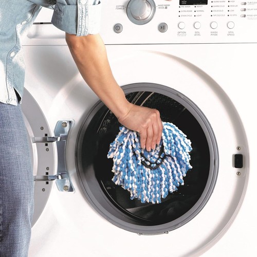 Efficient Spin Mop System with Dual-Chamber Bucket & Machine Washable Heads - Picture 17 of 21