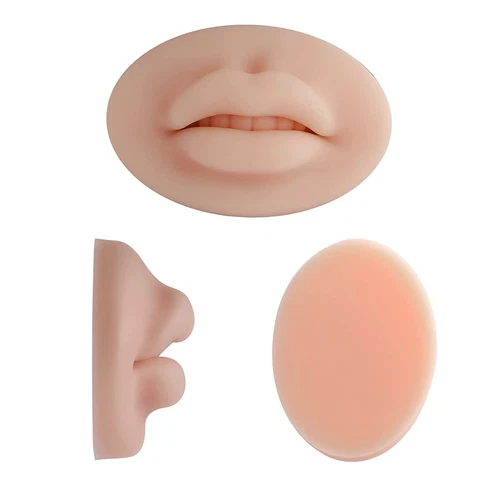 Realistic 3D Silicone Lips for PMU, Tattoos Practice - 3 Pcs Set [US Seller] image 3