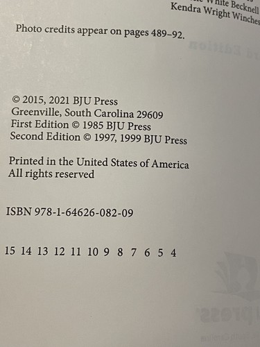 BJU Press Heritage Studies 4. Blank! Student Text. 4th Grade. 2021 - Picture 4 of 12