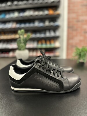 Size 7.5LV/8.5US Louis Vuitton Mens Black Clipper Sneakers 100% Authentic Rare