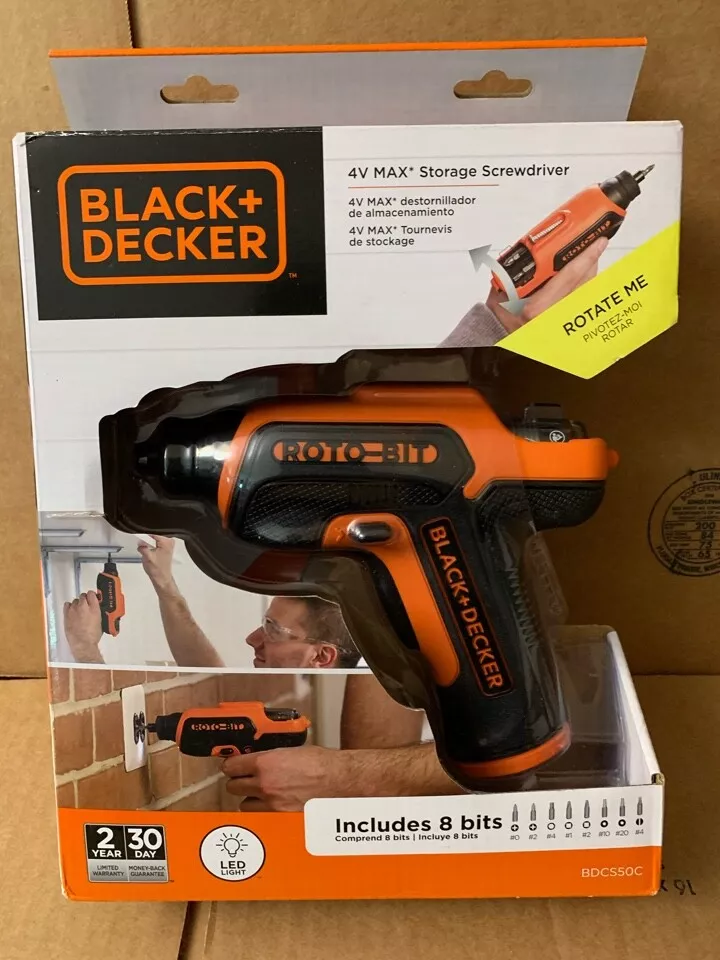 BLACK+DECKER 4-Volt MAX Lithium-Ion Cordless Rechargeable Screwdriver &  Charger