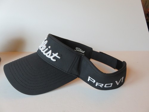 NWOT *LOT OF 2* Titleist Pro V1 Footjoy Adjustable Visor Hats Blue Black - Picture 2 of 10