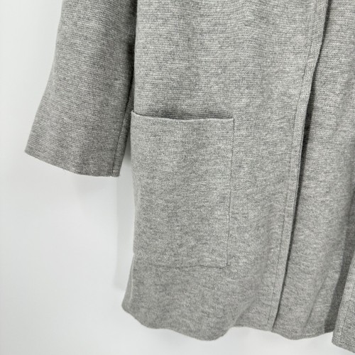 J.Crew 365 Sweater Blazer Open Front Pockets Casual Gray XXS Merino Wool Blend - Picture 5 of 9