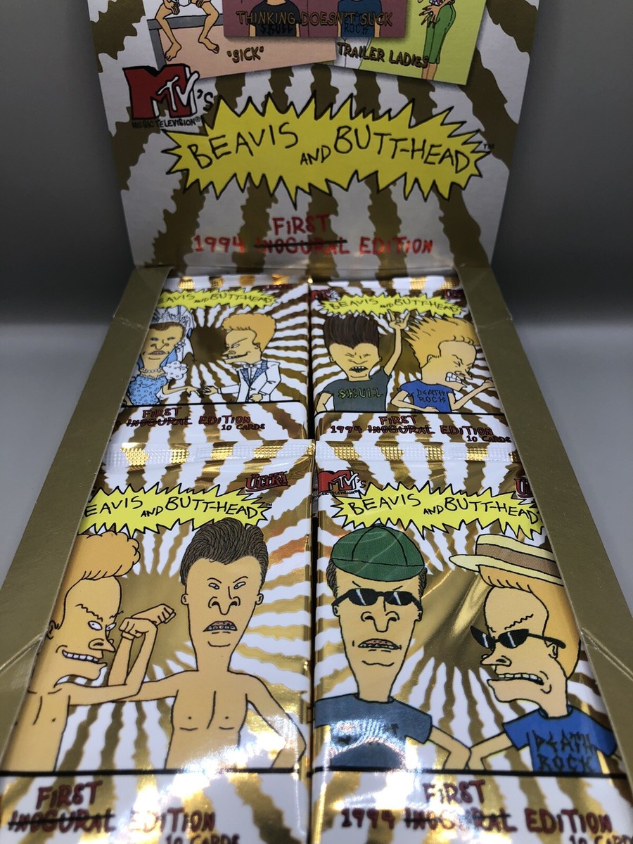 激レア1994 vintage beavis and butt head Mtv 1994 Fleer Beavis and Butt-Head Cards – 1 Sealed Wax Pack