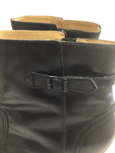 Sebago Women's Ashton Black Leather Zip Up Block Heel Ankle Boots Shoes 9.5m - Picture 6 of 7
