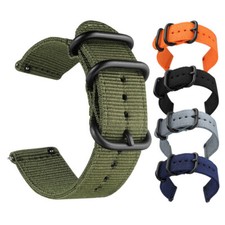 18mm 20mm 22mm Durable Military Woven Nylon Wrist Watch Band Quick Release Strap