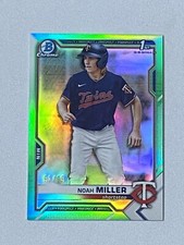 2021 Bowman Chrome Draft Noah Miller Green Refractor /99 Twins