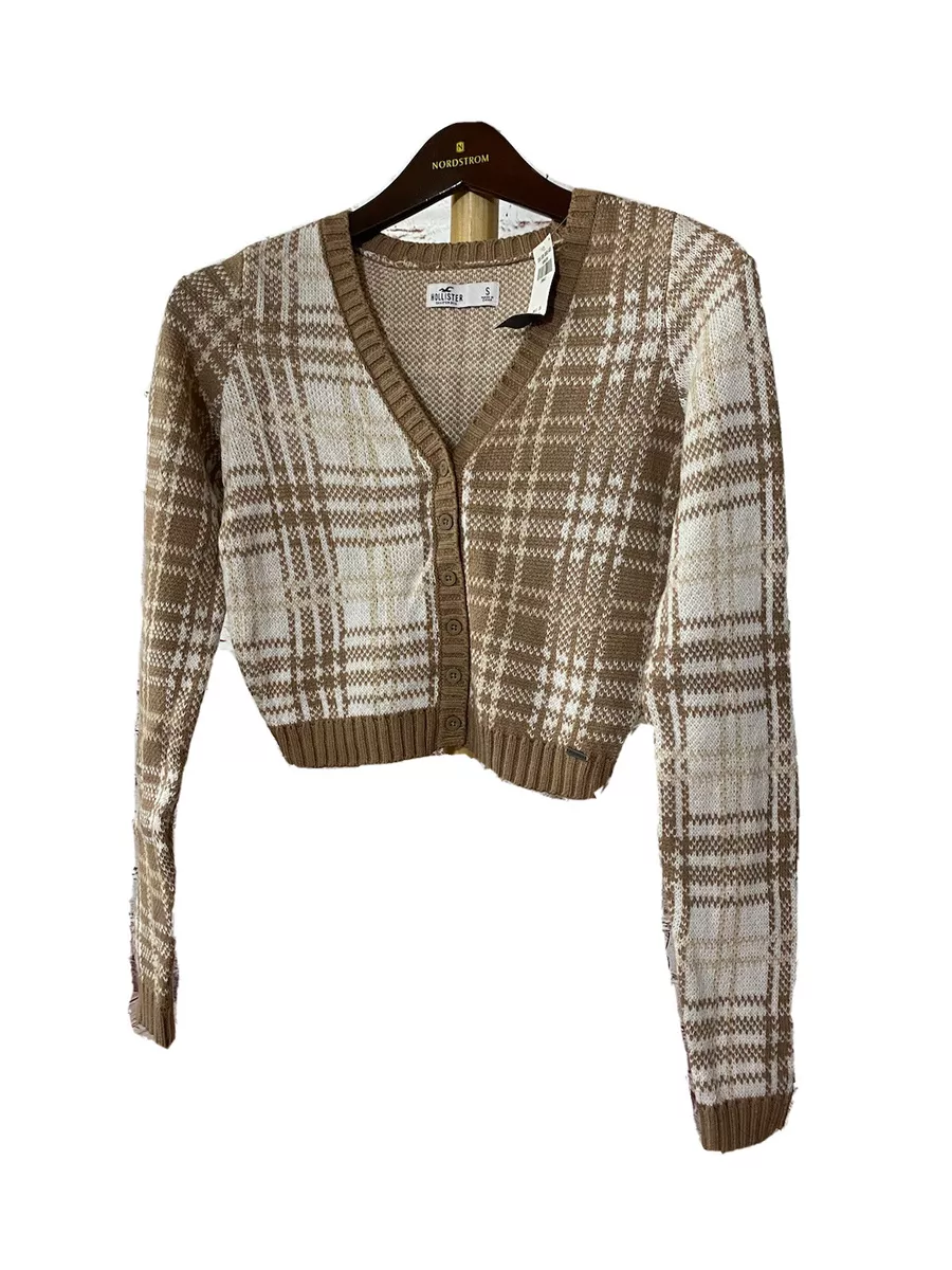 Hollister cropped cardigan sale