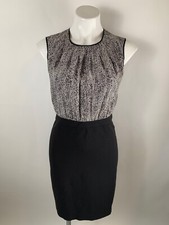 Ann Taylor Loft Combo Sheath Dress Black White 2