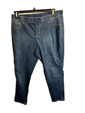 Faded Glory Denim Womens Size 16 Blue Pull on Pants, Like Nice Comfy