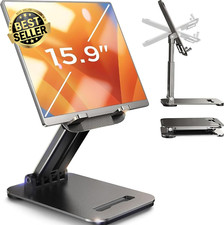 Adjustable iPad Stand Holder for Desk Fits 4.7"-15.6" Tablets Kindle Galaxy Swit