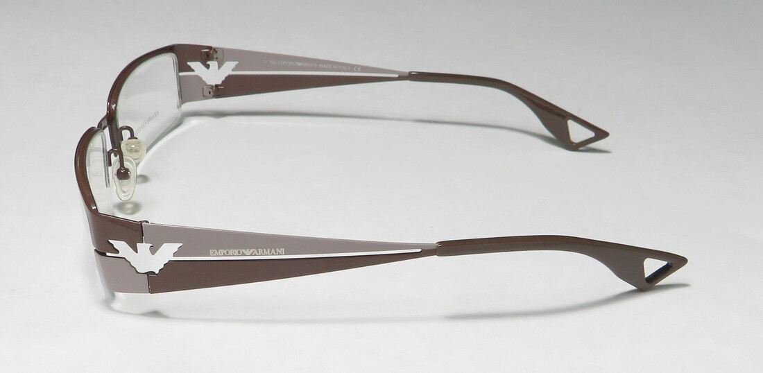 EMPORIO ARMANI 9511 EH8 HALF RIMLESS LOGO DESIGNER MADE IN ITALY HIP EYEGLASSES