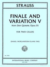 STRAUSS FINALE AND VARIATION V FOR TWO CELLOS BOOK DON QUIXOTE OPUS 35 IMC NEW