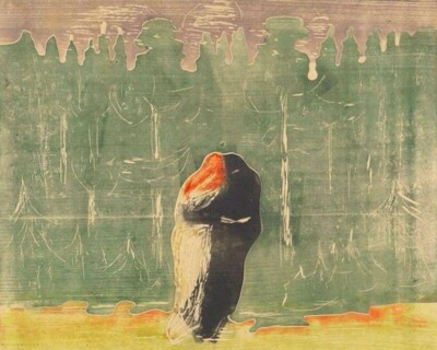 Towards the Forest II Woodcut Edvard Munch 1920 Expressionist Art