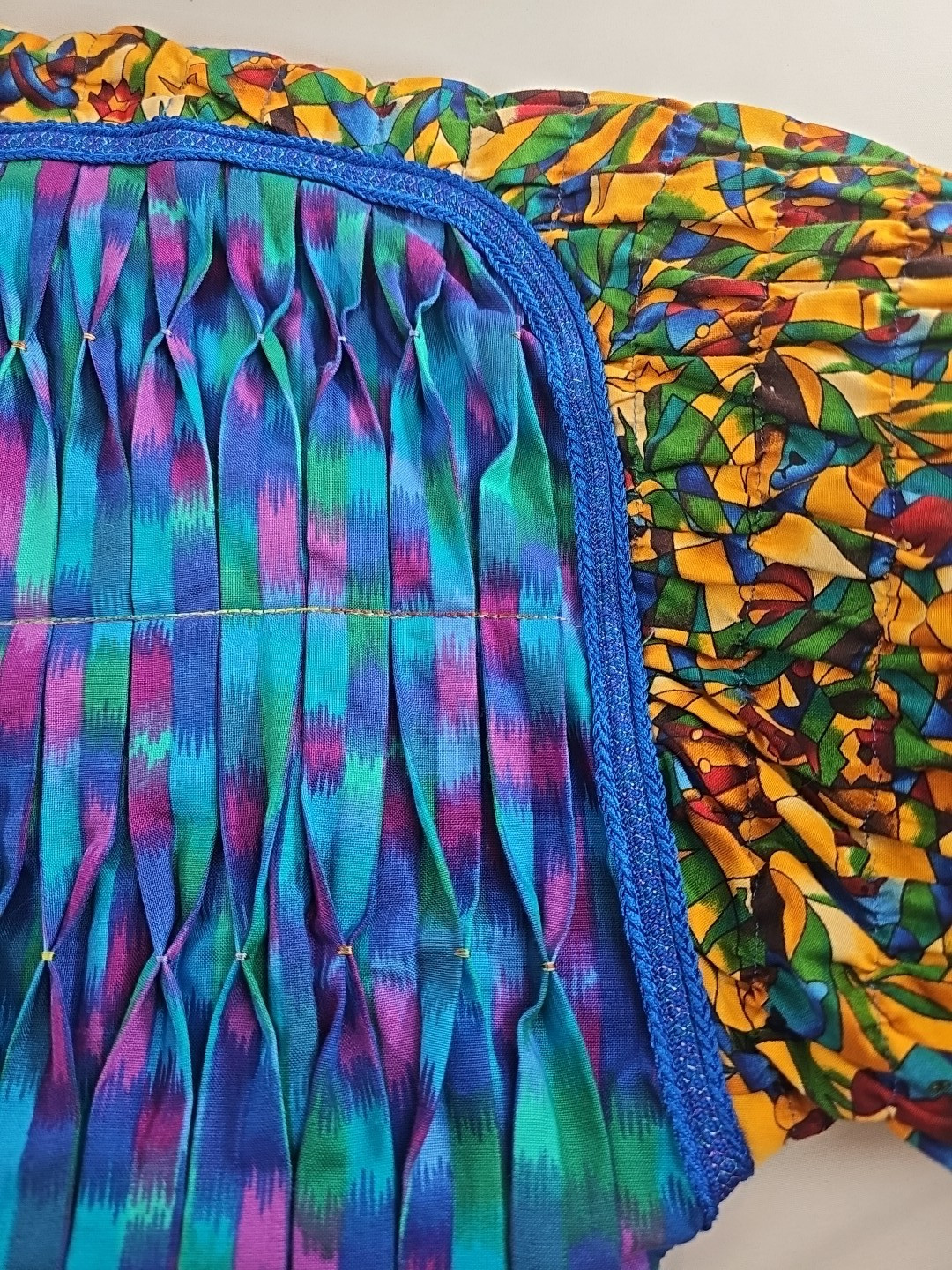 Patchwork Jacket Women's Large Handmade (?) Vibra… - image 23