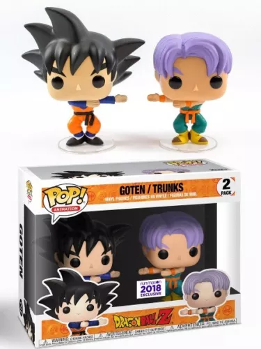 Funko POP Dragonball Z Goten - Trunks Fusion Paquete de 2 Funda Funimation Exclusiva