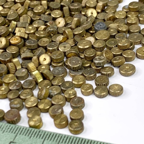 50 Bronze Watch Crowns 5mm Part Steampunk Watchmakers Repair Job Lot Vtg Gold - Picture 5 of 9