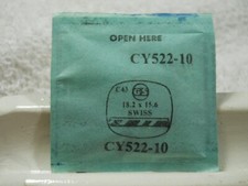 GS CY522-10 Watch Crystal Fit Swiss - 18.2 x 15.6 mm - Replacement / Repair