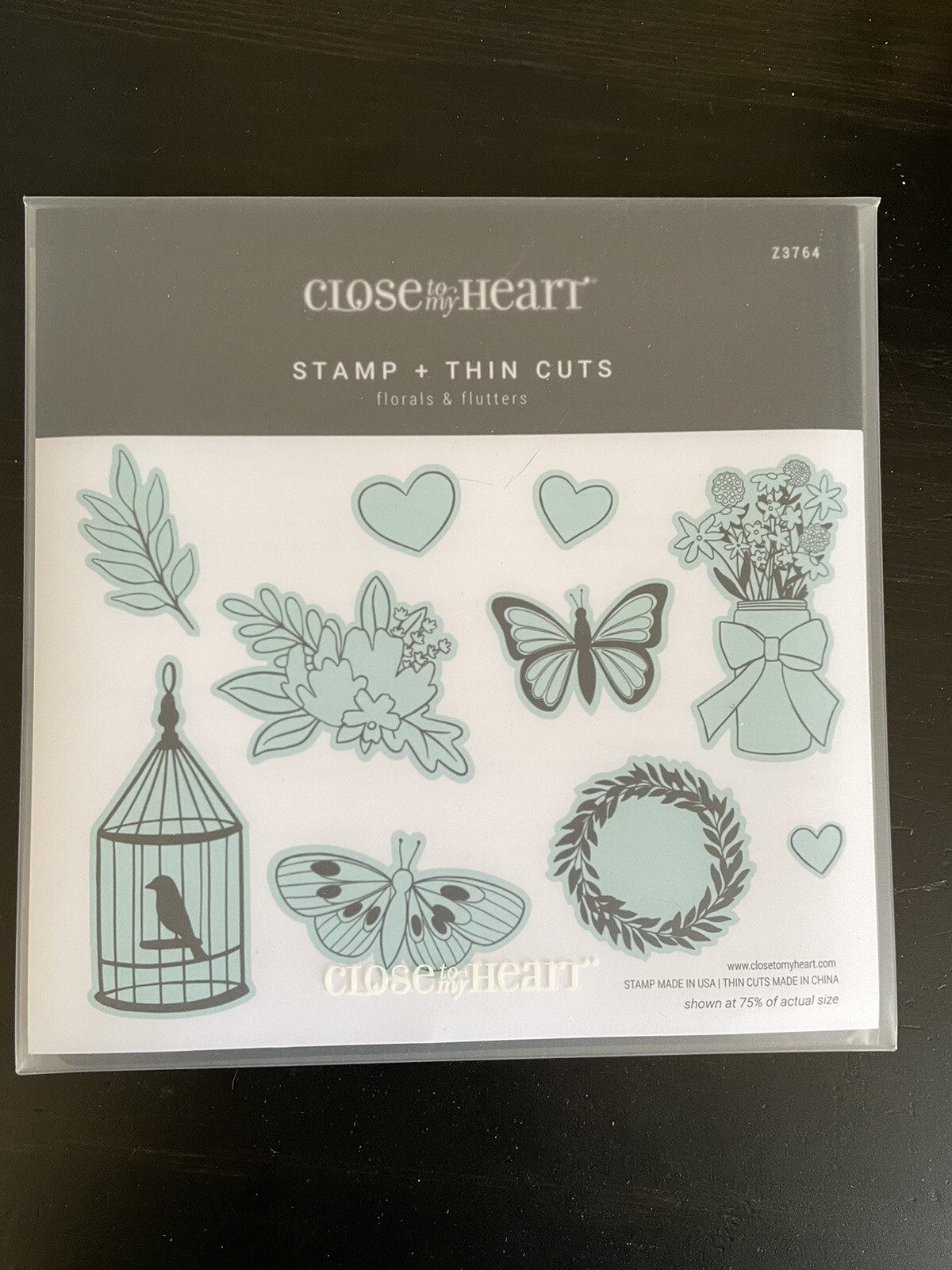 Close to My Heart Stamp and Thin Cuts Florals and Flutters CTMH