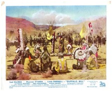 Buffalo Bill Original Lobby Card Anthony Quinn Native American Indian Village 