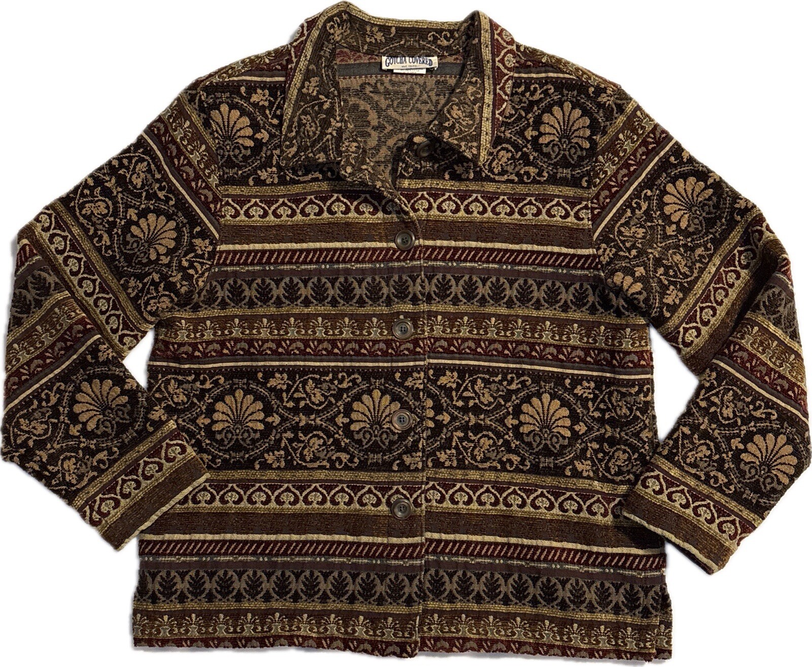 Gotcha Covered Tapestry Jacket Shacket Women’s Sz… - image 1