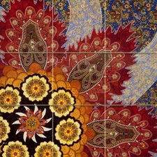 Art Decor Colorful Mural Ceramic Backsplash Bath Tile #728