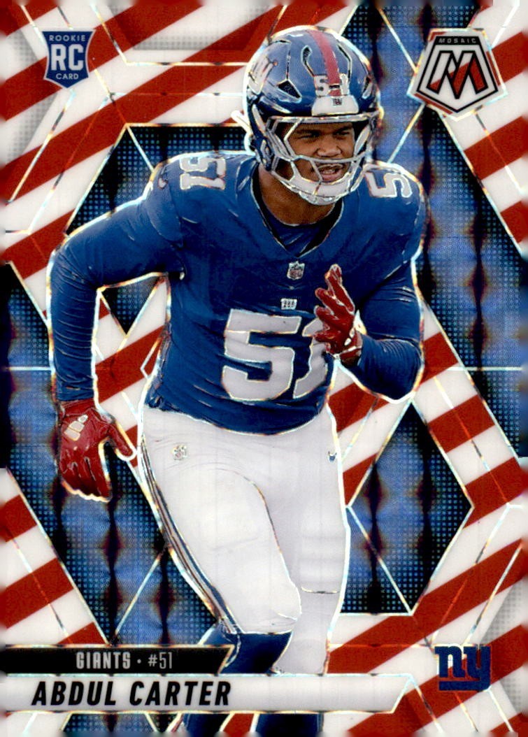 Abdul Carter Panini Mosaic #317 Red/White Stripe