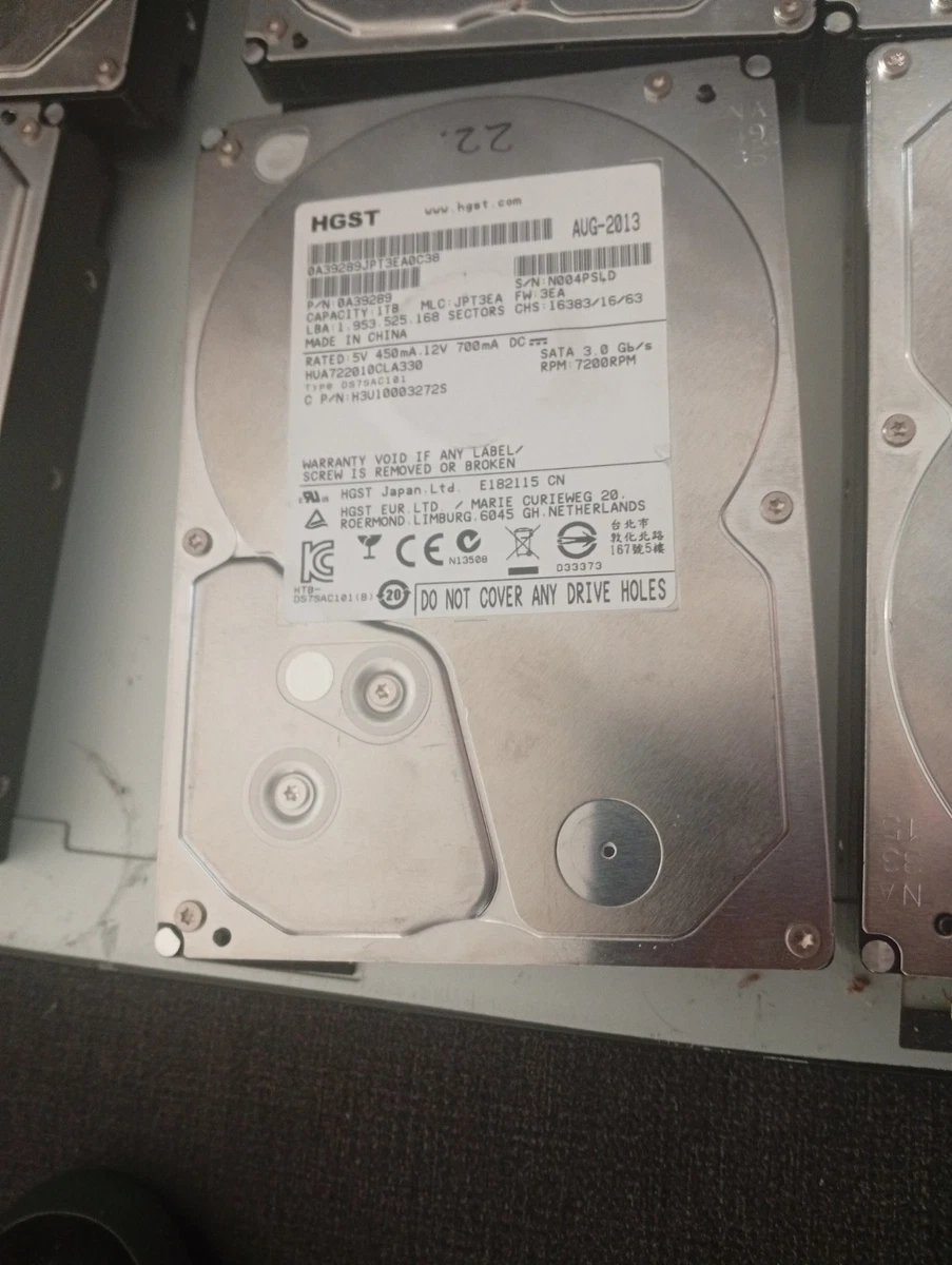Hgst Hitachi HTS721010G9SA00 100 GB 7200 RPM SATA 2,5 disco rigido p