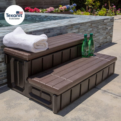Universal 2 Slip-Resistant Spa & Hot Tub Step Outdoor Indoor Stool Pool Ladder C