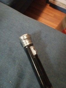 Black Vintage Metal Flashlight , Rayovac