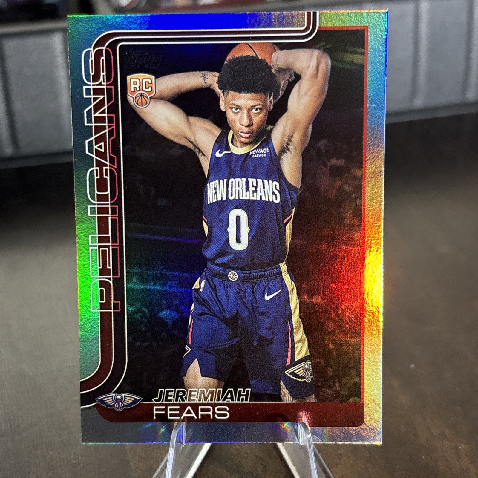 2025-26 Topps Basketball #207 JEREMIAH FEARS RC Silver Holo Parallel Pelicans