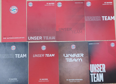 8 Autogrammkarten Bayern AK Set Kaderkarte Kader unser Team 17-18 19-20 20-21 ua