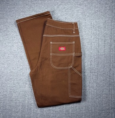 Dickies Carpenter Pants Women s Utility Workwear Jeans Brown Size 7/28